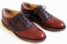 画像1: USA製 COLE-HAANコールハーン サドルシューズ 茶 8D★レザーシューズ 革靴 (1)