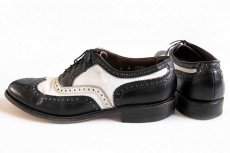 画像2: USA製 Allen Edmondsアレンエドモンズ BroadStreet ウイングチップ レザーシューズ 黒×白 9A★革靴 (2)