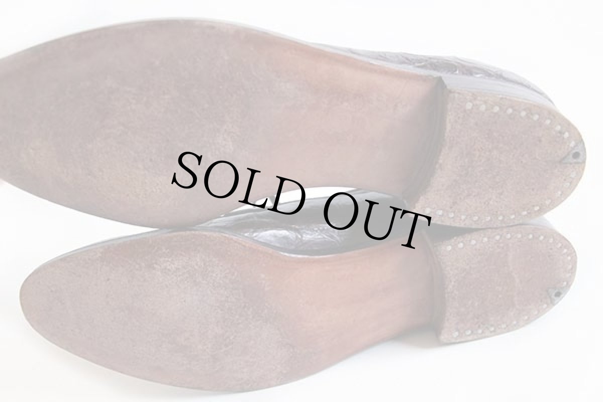 画像7: 50s Nunn-Bush Vチップ 型押し レザー ドレス シューズ 茶 11AA (7)