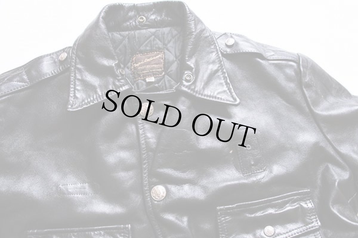 画像3: 80s Taylor's Leatherwear キルティングライナー ポリスマン レザージャケット 黒 46 (3)