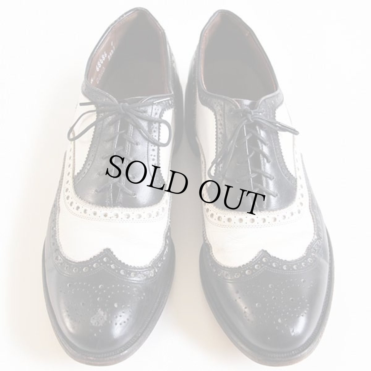 画像3: USA製 Allen Edmondsアレンエドモンズ BroadStreet ウイングチップ レザーシューズ 黒×白 9A★革靴 (3)