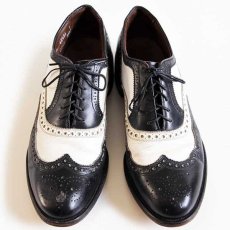画像3: USA製 Allen Edmondsアレンエドモンズ BroadStreet ウイングチップ レザーシューズ 黒×白 9A★革靴 (3)