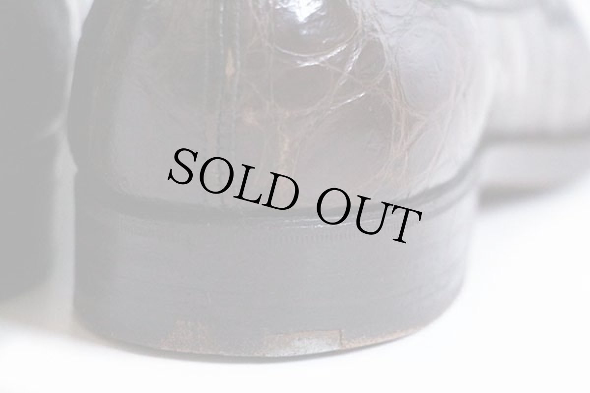 画像8: 50s Nunn-Bush Vチップ 型押し レザー ドレス シューズ 茶 11AA (8)