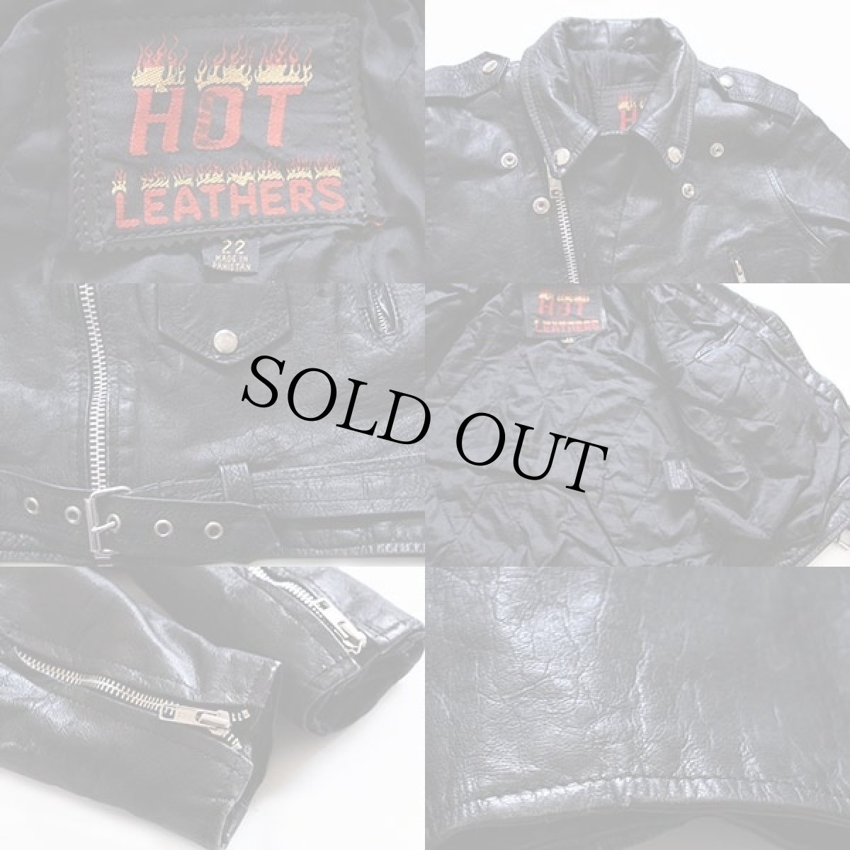 画像3: HOT LEATHERS キルティングライナー ショート丈 ダブルライダース レザージャケット 黒 キッズ22 (3)