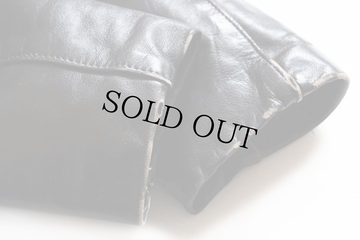 画像7: 80s Taylor's Leatherwear キルティングライナー ポリスマン レザージャケット 黒 46 (7)