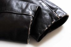 画像7: 80s Taylor's Leatherwear キルティングライナー ポリスマン レザージャケット 黒 46 (7)