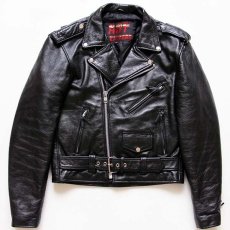 画像1: HOT LEATHERS キルティングライナー ダブルライダース レザージャケット 黒 38★パキジャン (1)