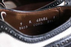 画像5: USA製 Allen Edmondsアレンエドモンズ BroadStreet ウイングチップ レザーシューズ 黒×白 9A★革靴 (5)