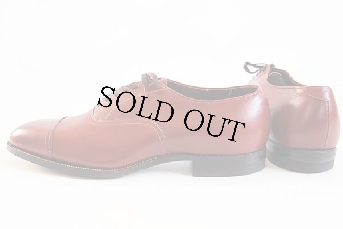 画像2: デッドストック★50s Double Wear ストレートチップ レザーシューズ 赤茶 8.5★革靴 (2)