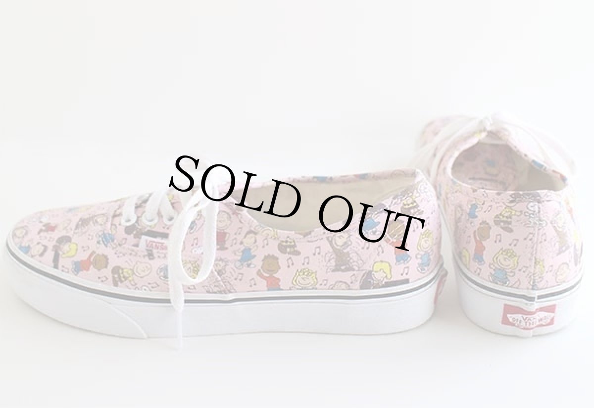 画像3: VANSバンズ×PEANUTS AUTHENTICオーセンティック スヌーピー 総柄 ピンク 8★スニーカー (3)