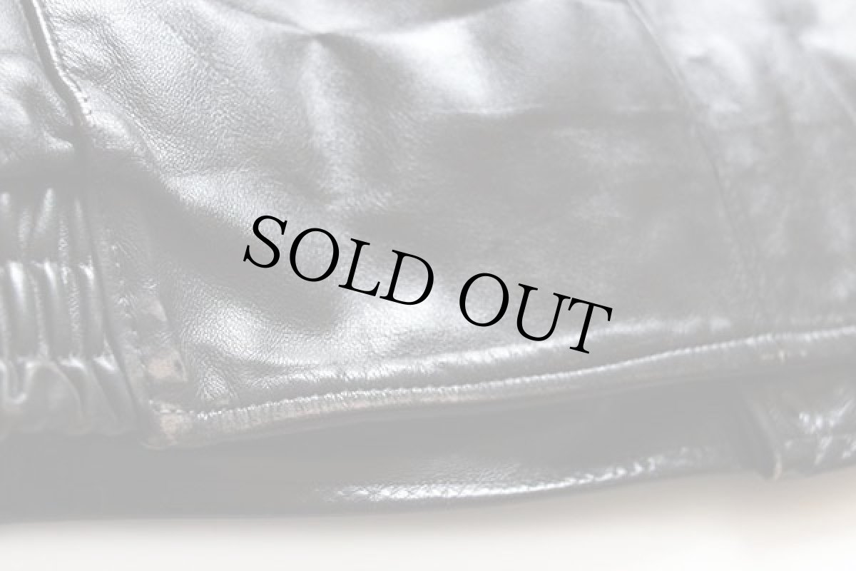 画像8: 80s Taylor's Leatherwear キルティングライナー ポリスマン レザージャケット 黒 46 (8)