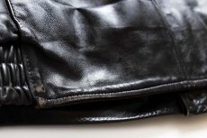 画像8: 80s Taylor's Leatherwear キルティングライナー ポリスマン レザージャケット 黒 46 (8)
