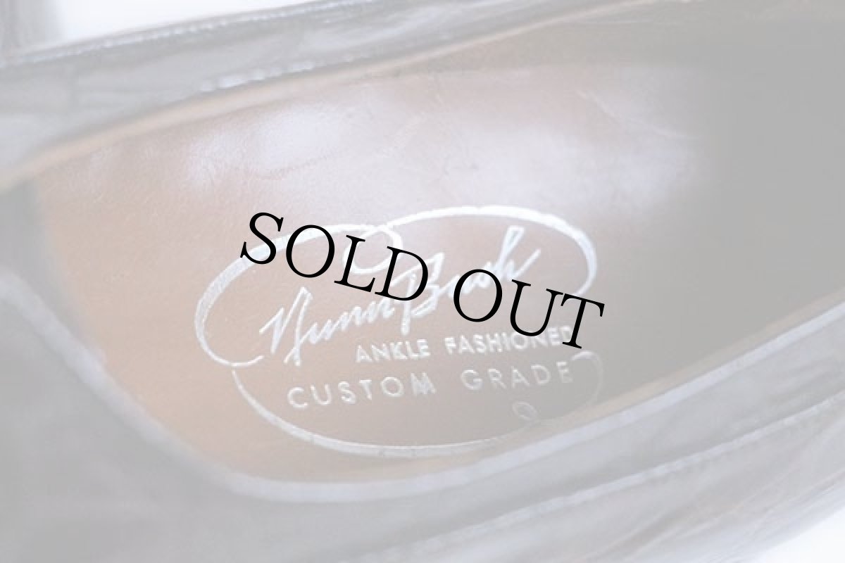 画像4: 50s Nunn-Bush Vチップ 型押し レザー ドレス シューズ 茶 11AA (4)