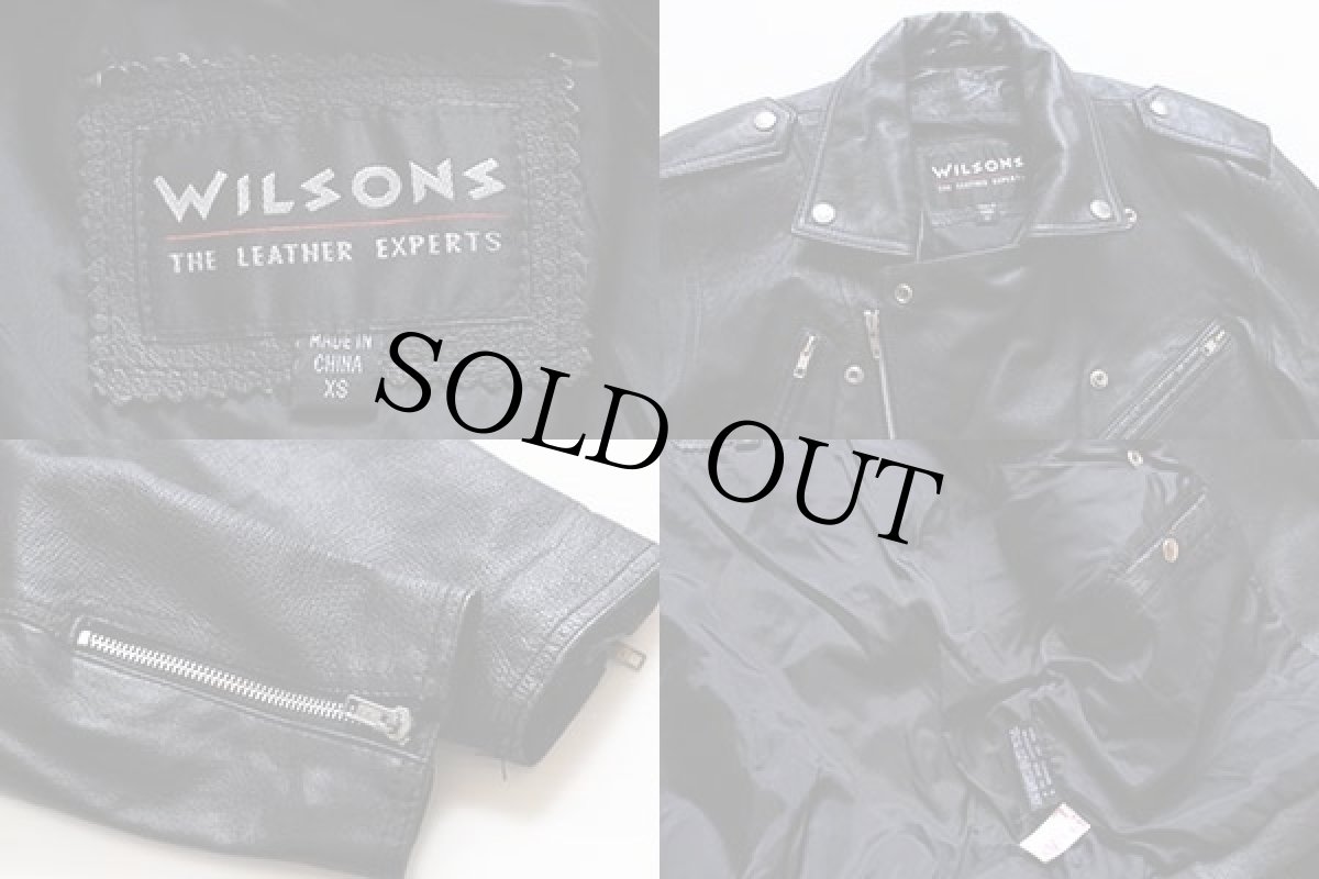 画像3: WILSONS ショート丈 ダブルライダース レザージャケット 黒 XS (3)