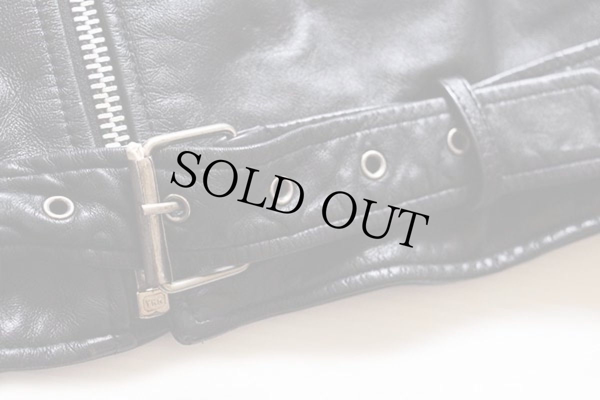 画像6: 80s Berman's キルティングライナー ダブルライダース レザージャケット 黒 38 (6)