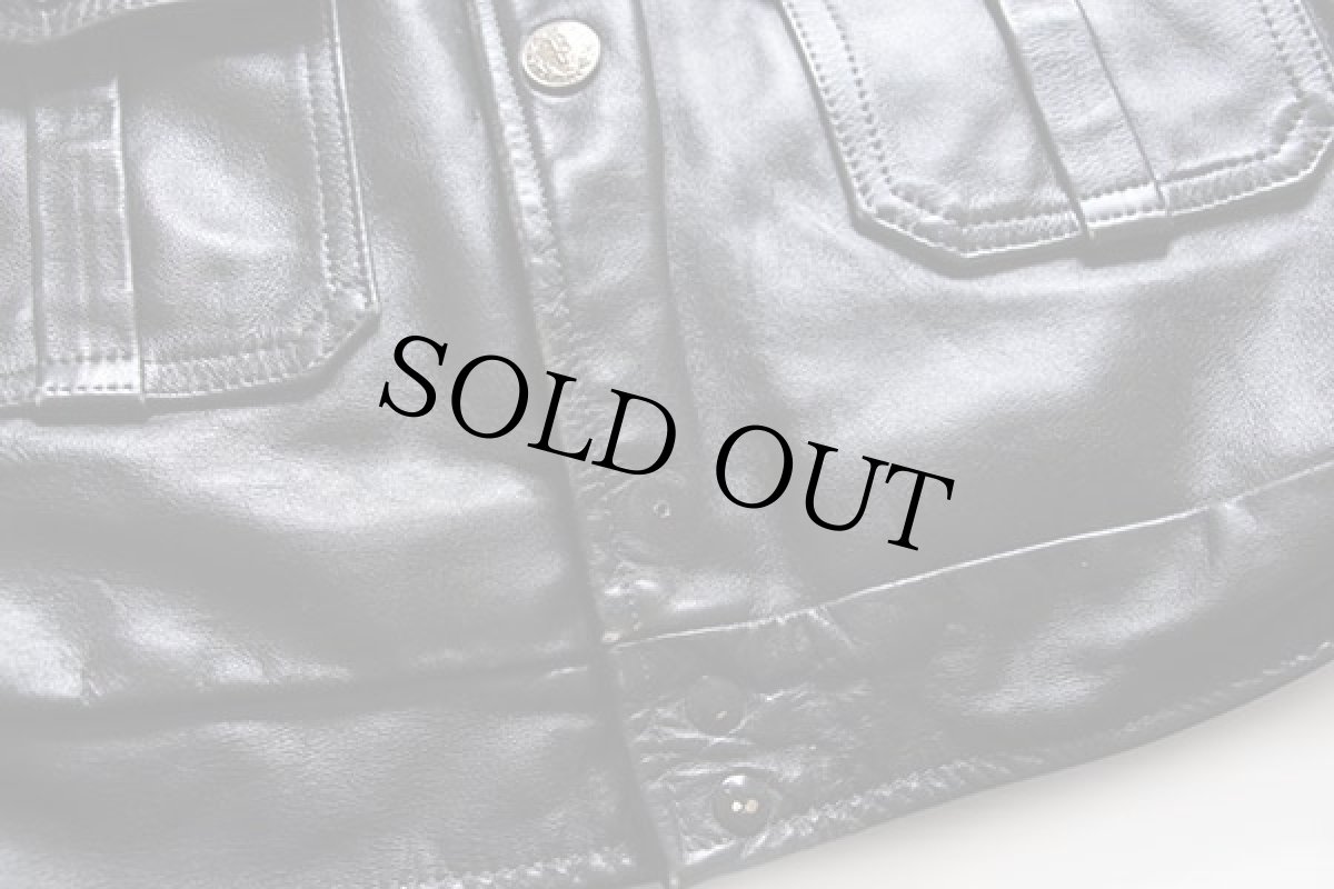 画像6: 80s Taylor's Leatherwear キルティングライナー ポリスマン レザージャケット 黒 46 (6)