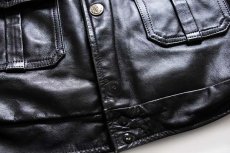 画像6: 80s Taylor's Leatherwear キルティングライナー ポリスマン レザージャケット 黒 46 (6)
