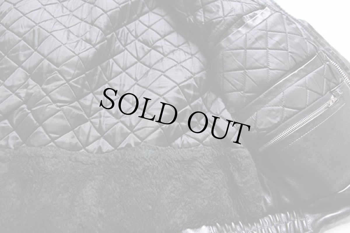 画像5: 80s Taylor's Leatherwear キルティングライナー ポリスマン レザージャケット 黒 46 (5)