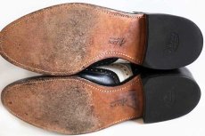 画像4: USA製 Allen Edmondsアレンエドモンズ BroadStreet ウイングチップ レザーシューズ 黒×白 9A★革靴 (4)