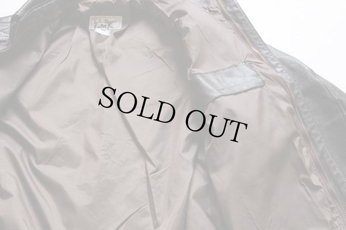 画像5: 90s USA製 L.L.Bean A-2タイプ フライト レザージャケット M (5)
