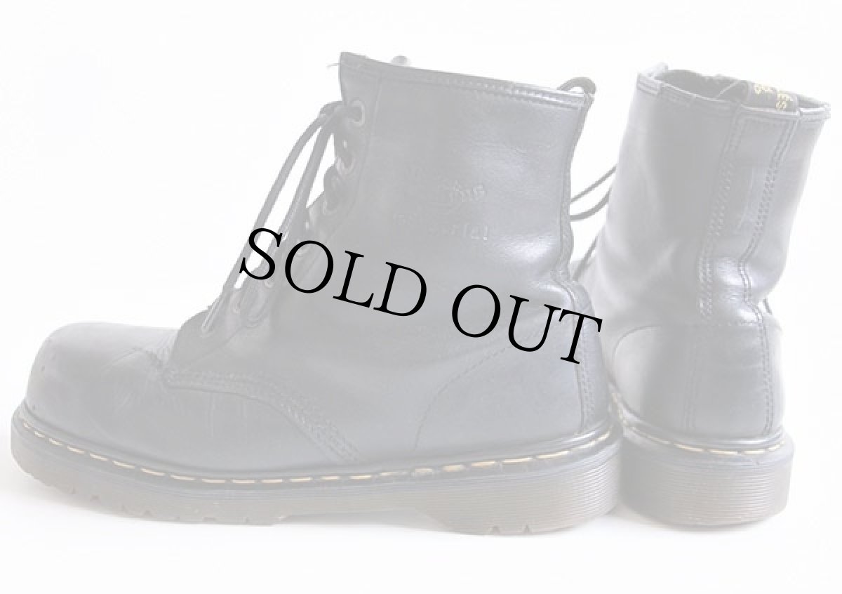 画像2: 英国製 DR.MARTENSドクターマーチン PT91 スチールトゥ 7ホール ワークブーツ 黒 (2)