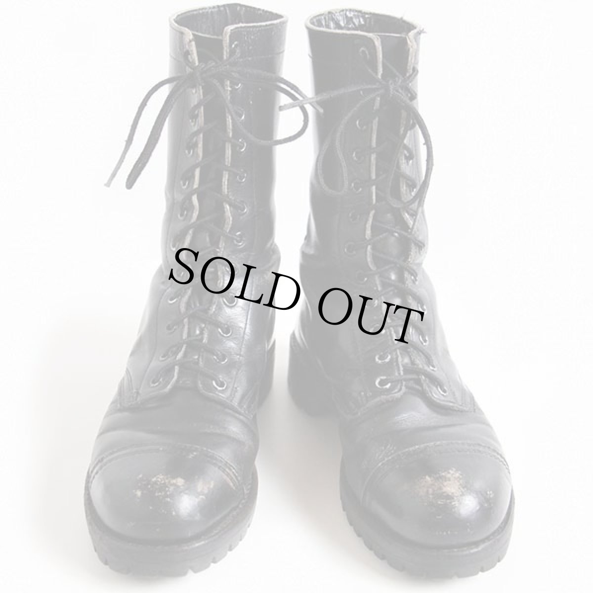 画像3: 80s 米軍 キャップトゥ 12ホール コンバットブーツ 黒 7.5 (3)