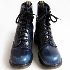 画像3: 英国製 DR.MARTENSドクターマーチン 8ホールブーツ 厚底 マーブル紺 UK8 (3)