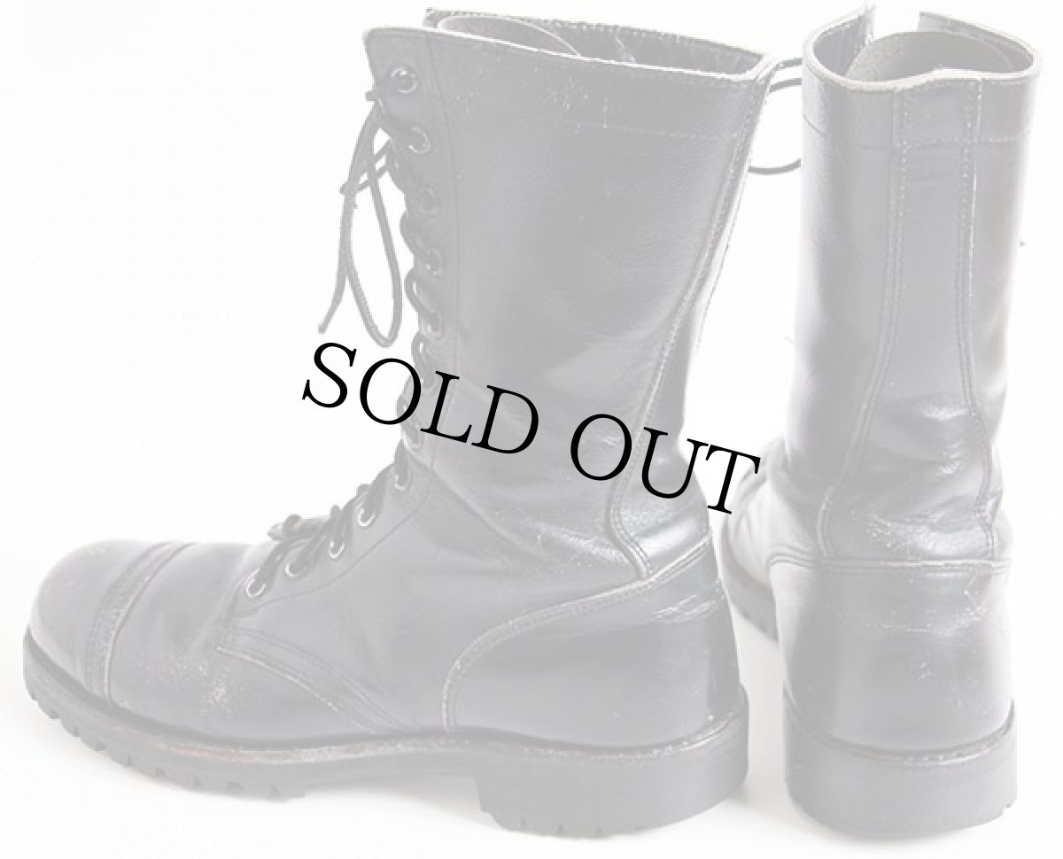 画像2: 80s 米軍 キャップトゥ 12ホール コンバットブーツ 黒 7.5 (2)