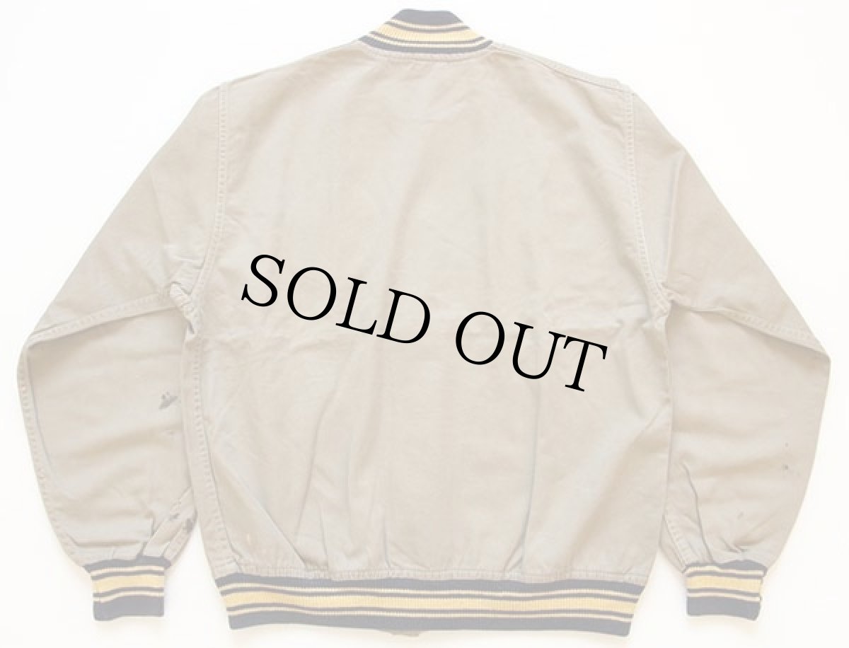 画像2: 50s AMERICAN LEGION フェルトパッチ付き コットンツイルジャケット カーキ M★ボタスタ (2)