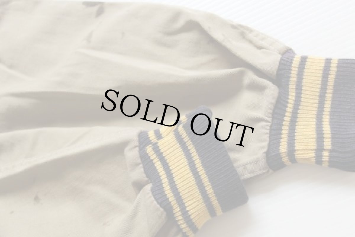 画像7: 50s AMERICAN LEGION フェルトパッチ付き コットンツイルジャケット カーキ M★ボタスタ (7)