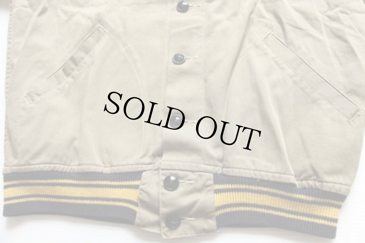 画像6: 50s AMERICAN LEGION フェルトパッチ付き コットンツイルジャケット カーキ M★ボタスタ (6)