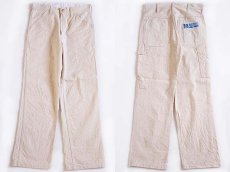 画像2: 80s UNIVERSAL OVERALL Sherwin-Williams コットン ペインターパンツ 生成り w30 (2)