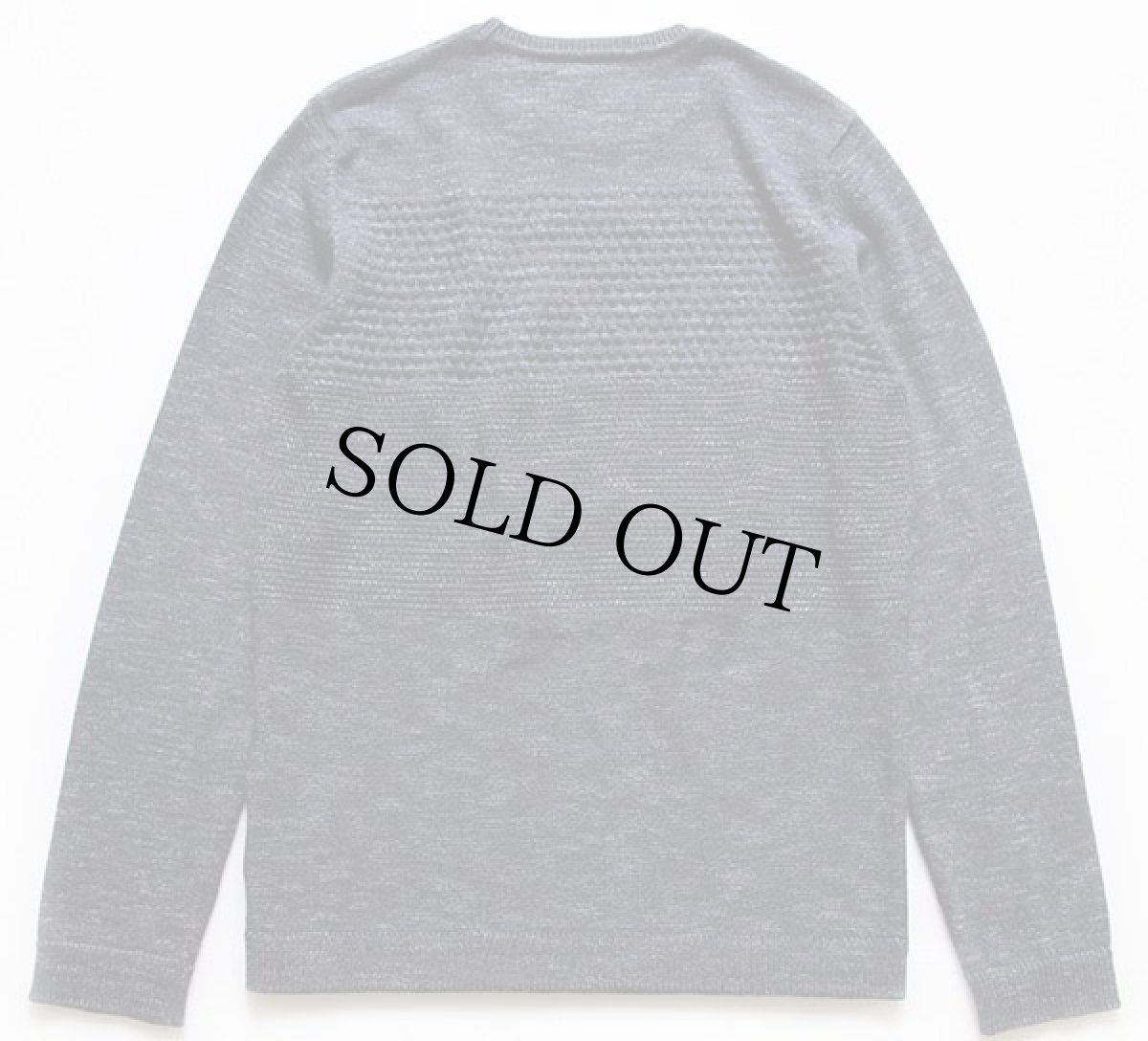 画像2: Barbourバブアー GREATCOAT 編み柄 切り替え コットンニット セーター 霜降り紺 M (2)