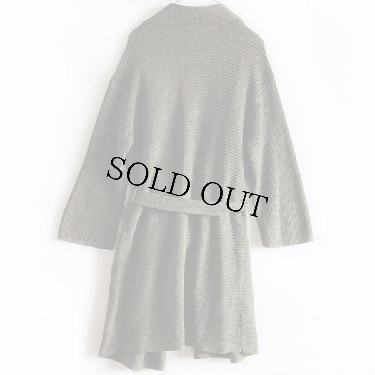 画像2: 未使用★LAUREN ラルフローレン ロング コットンニット ガウン 霜降り緑 M (2)