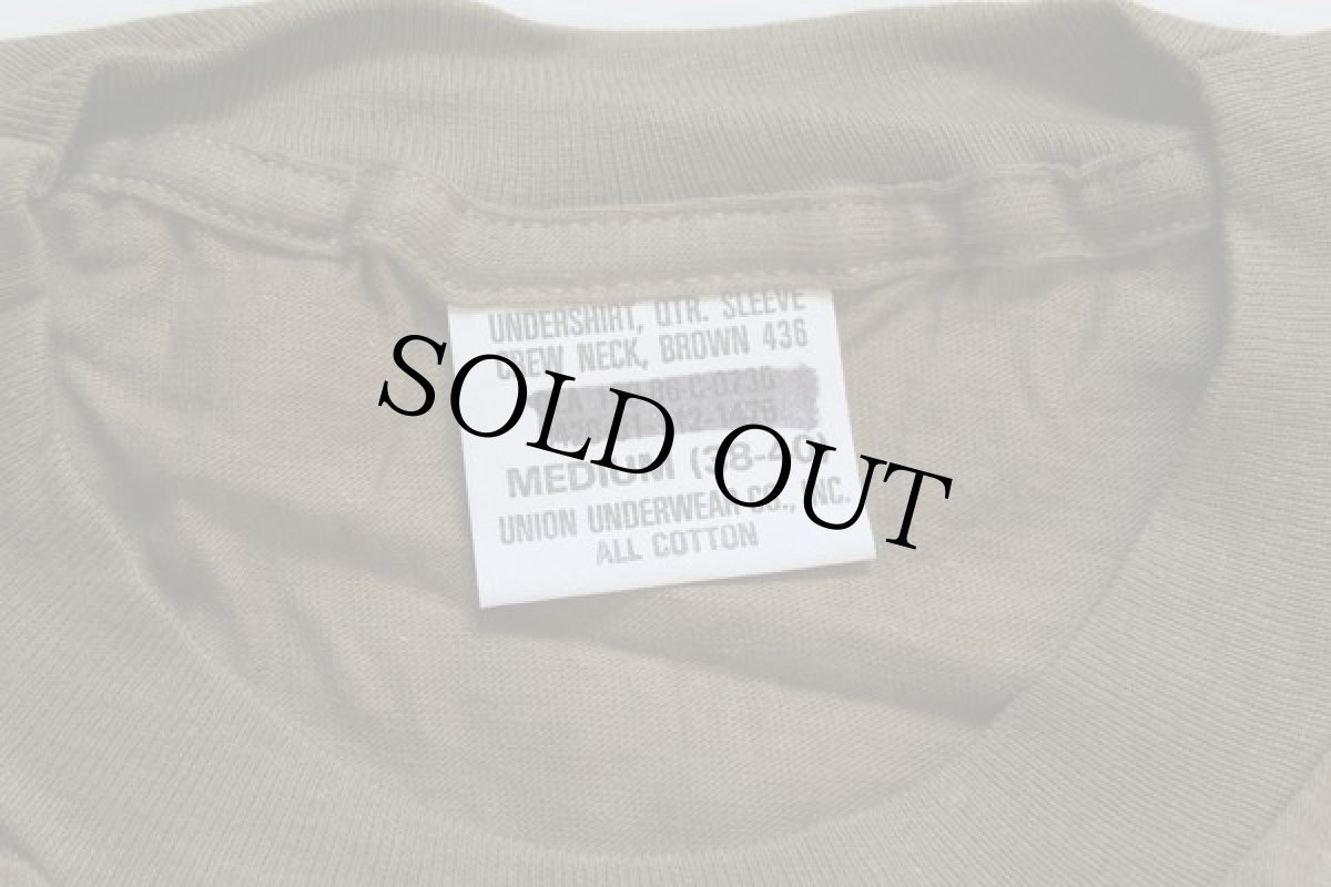 画像3: デッドストック★80s 米軍 USMC コットンTシャツ 茶 M (3)