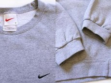 画像3: 90s USA製 NIKEナイキ スウッシュ ワンポイント スウェット グレー M (3)