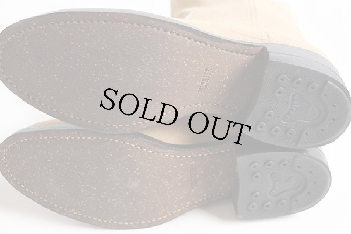 画像4: デッドストック★70s UNKNOWN スエードレザー ペコスブーツ サンドベージュ 8.5D (4)