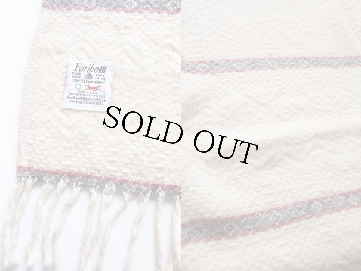 画像3: USA製 Faribo 織り柄 ウール ブランケット★ひざ掛け (3)