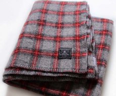 画像1: USA製 FARIBAULT WOOLEN MILL チェック ウール ブランケット (1)