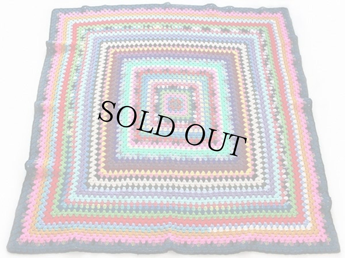 画像2: スクエア ニット グラニー ブランケット★カギ編み (2)