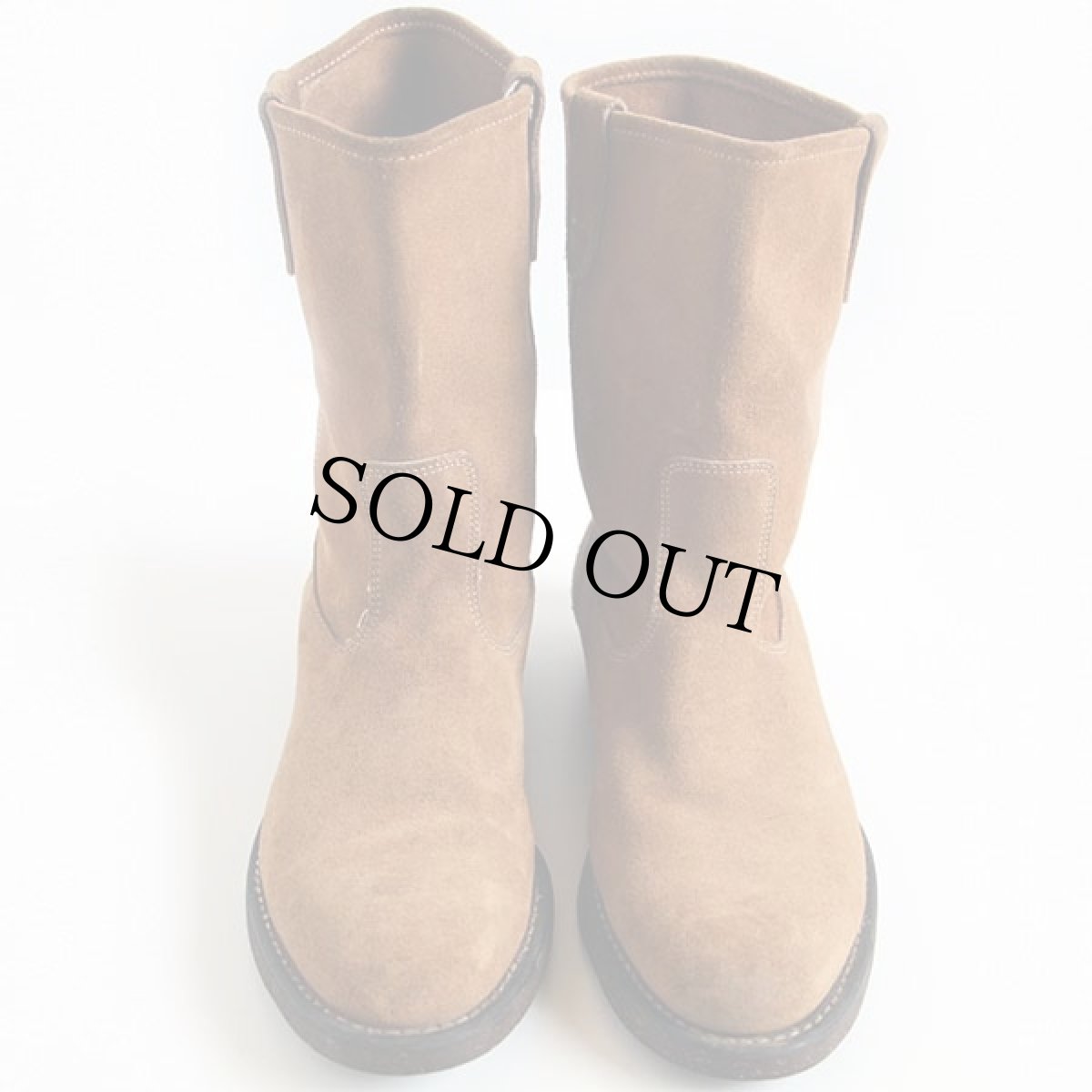 画像3: 80s USA製 UNKNOWN スエードレザー ペコスブーツ ベージュ (3)