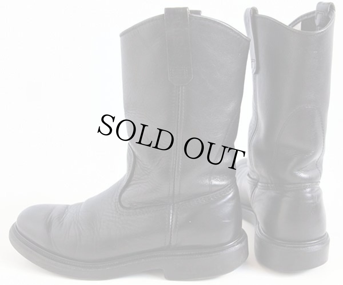 画像2: 90s USA製 REDWINGレッドウイング ペコスブーツ 黒 8.5D (2)