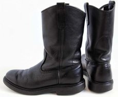 画像2: 90s USA製 REDWINGレッドウイング ペコスブーツ 黒 8.5D (2)