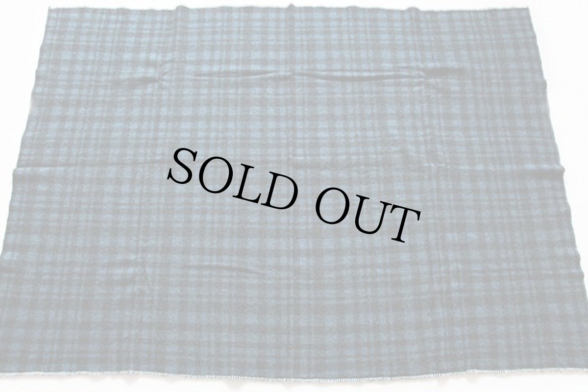 画像2: ビンテージ UNKNOWN チェック ウール ブランケット (2)