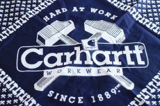 画像1: デッドストック★carharttカーハート バンダナ 紺 (1)