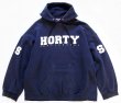 90s USA製 Shorty'sショーティーズ HORTY ロゴ スウェットパーカー 紺