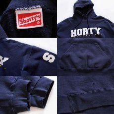 画像3: 90s USA製 Shorty'sショーティーズ HORTY ロゴ スウェットパーカー 紺 XL (3)