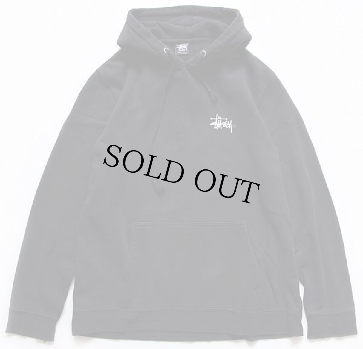 画像2: USA製 STUSSYステューシー ロゴ スウェットパーカー 黒 XL (2)