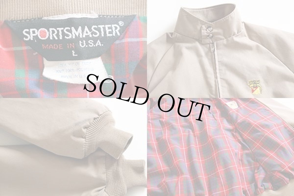 画像3: 80s USA製 SPORTSMASTER ハリントンジャケット タン L (3)