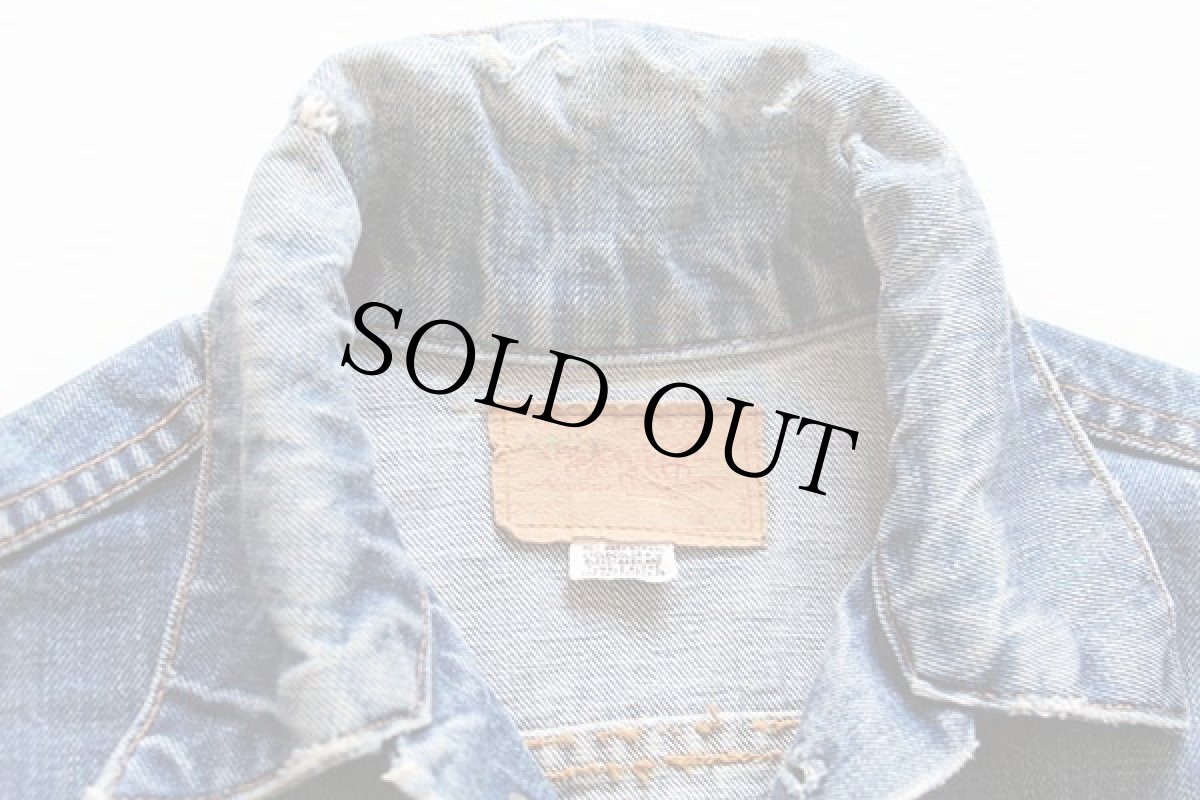 画像6: 60s USA製 LEVI'Sリーバイス 70505 BIGE デニムジャケット 40 (6)